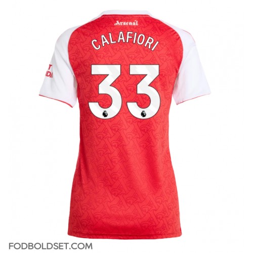 Arsenal Riccardo Calafiori #33 Hjemmebanetrøje Dame 2025-26 Kortærmet